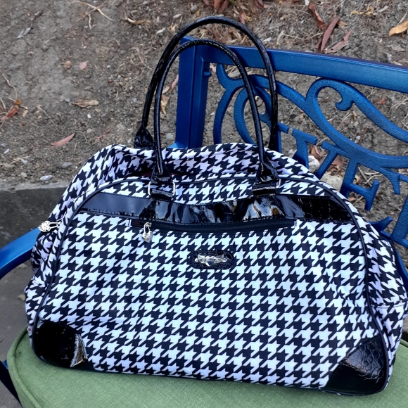 Kathy Van Zeeland Handbags - Houndstooth Kathy Van Zeeland overnight bag